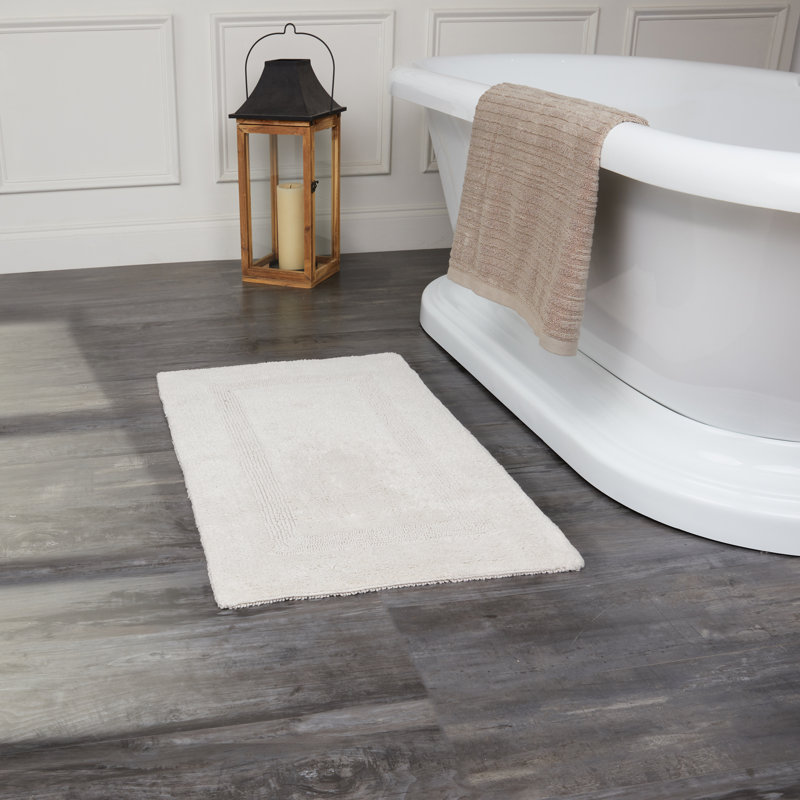 Edilio Cotton Bath Rug, Linen, 20'' W x 32'' L