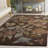 Emrick Hand Hooked Wool/Cotton/Latex Floral Rug in Brown-21599673