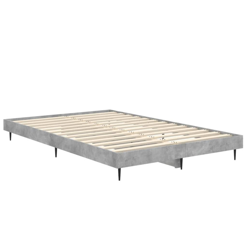 Loginov Bed Frame, 120 x 190cm, Concrete Grey