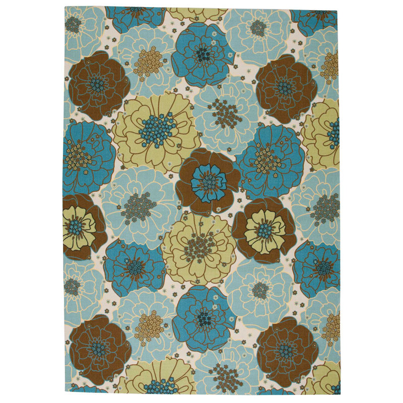 Tapis bleu moderne Dian, Rectangle 7 pi 9 po x 10 pi 10 po