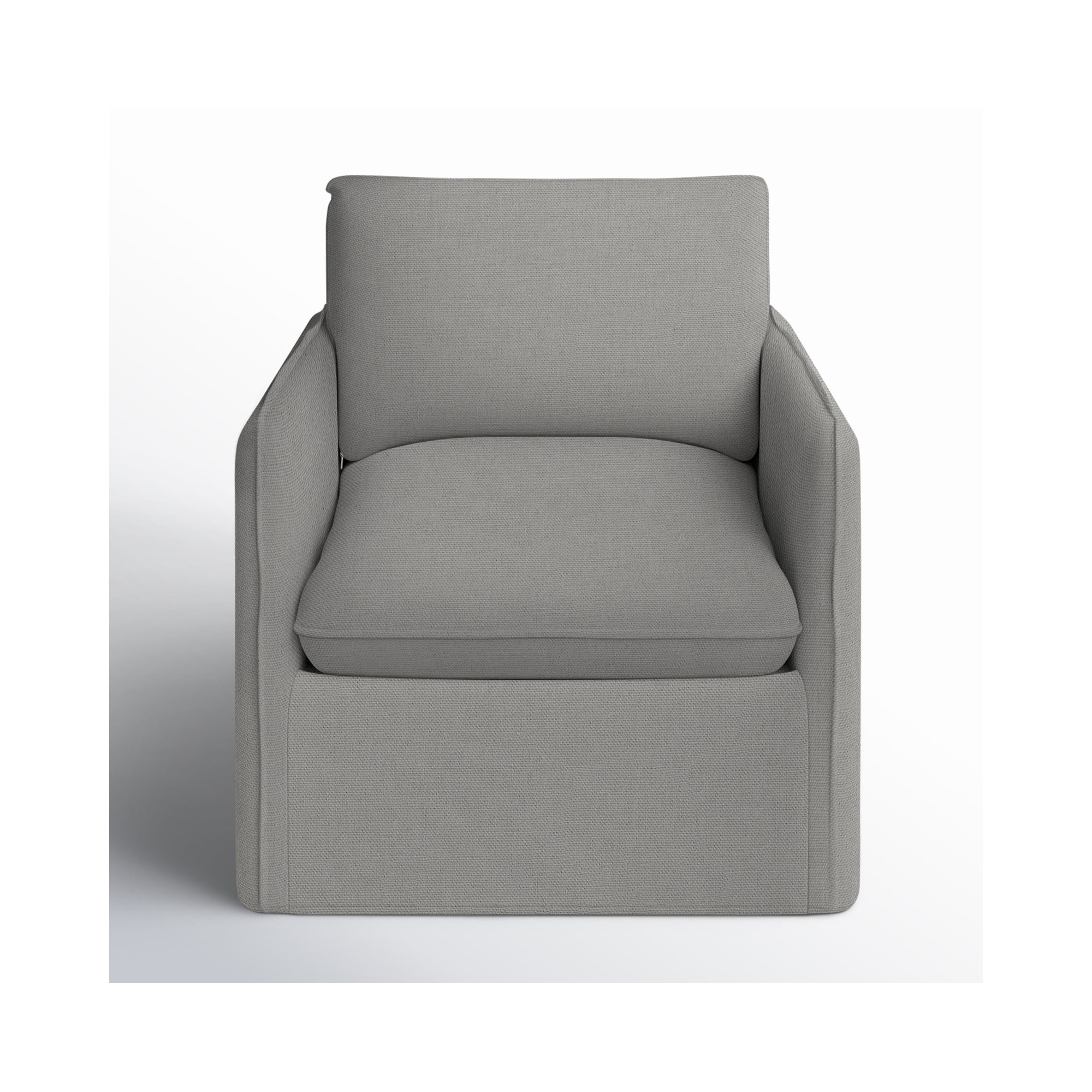 Bellatrix Slipcovered Armchair, Bayou Light Gray Canvas
