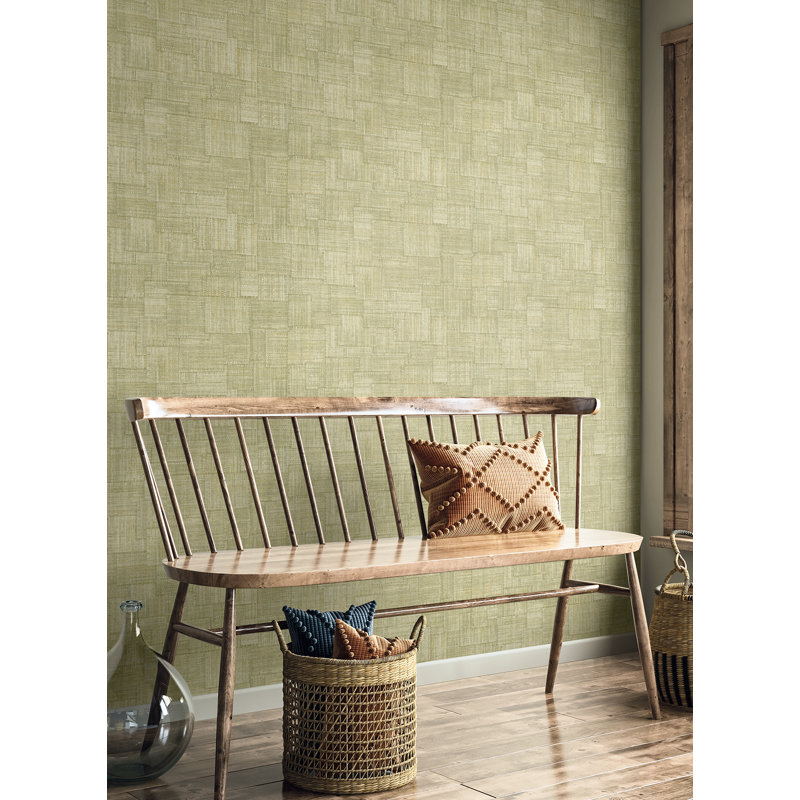  Papier peint en vinyle gaufré Designs, Vert paille