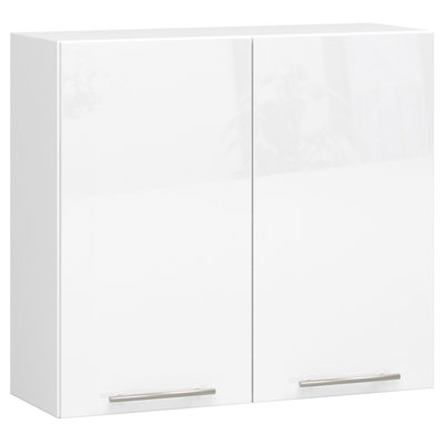 Oliwia kitchen wall -mounted cabinet in white, glossy white Base Unit