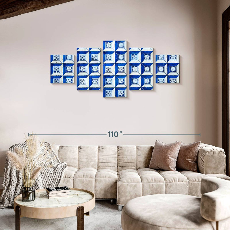 Abstract Ceramic, 36" H x 80" W
