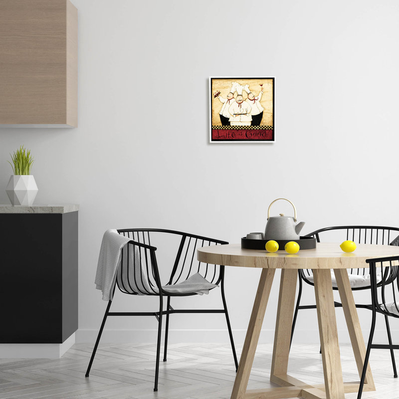 «Life Is Good Vintage Chefs», estampe numérique par Dan Dipaolo, H 12 po x l 12 po x P 1,5 po
