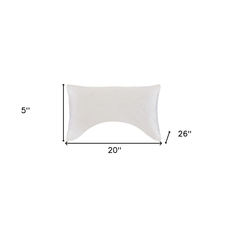 Oreiller ergonomique hypoallergénique en coton, en mousse de latex et en laine de taille standard