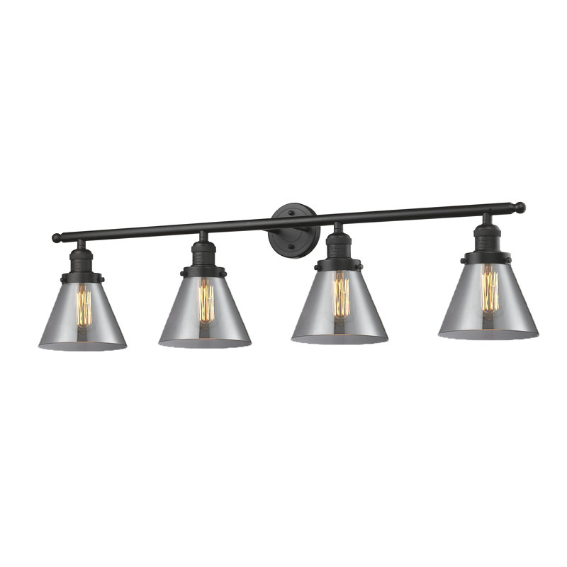4 - Light Dimmable Vanity Light, Seedy, Oil Rubbed Bronze