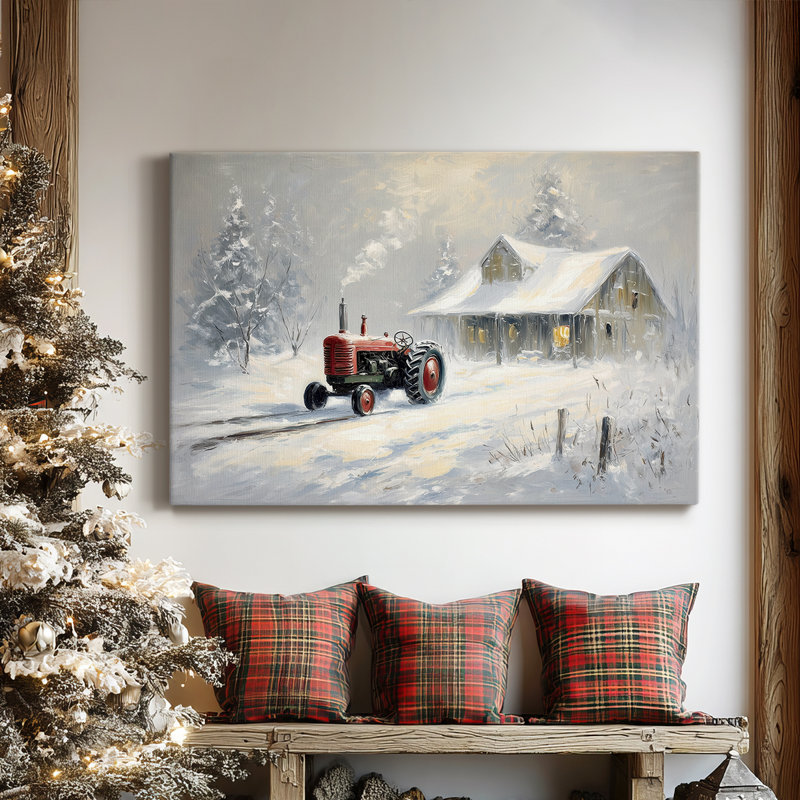 Snowige Carol - Toile tendue avec châssis de qualité supérieure, H 18 po x l 12 po