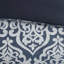 Ensemble d'édredon 8 pièces jacquard bleu marine / argent grand-136331309-136331313