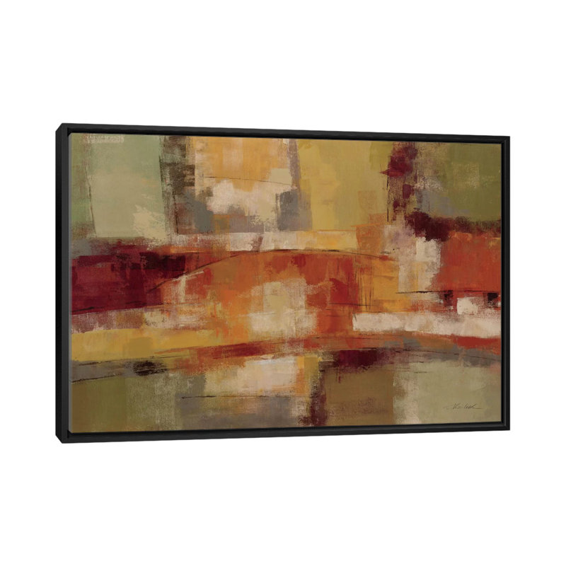 Été aire de jeu par Silvia Vassileva - reproduction d'art, H 40 po x l 60 po x 1,5 po, Cadre flottant noir