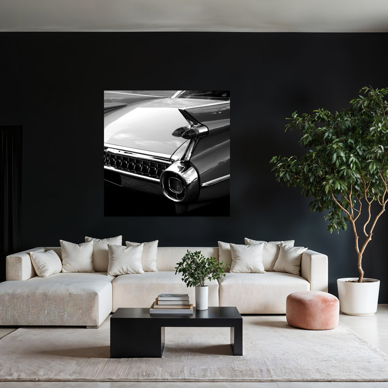 Voiture rétro, art contemporain, H 48 po x l 48 po
