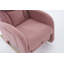 Chaise berçante confortable en peluche avec repose-pieds réglable en tissu pour la détente et le soutien-636674731