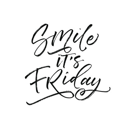 Smile Its Friday Card by AsyaMix  Wrapped Canvas Print