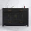 Meuble-lavabo 48 po noir. Armoire de rangement abondante - 4 portes à fermeture douce et 4 tiroirs (excluant le lavabo en céramique)-591831048