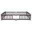 Grand lit en bois de pin Nestled avec garde-corps et peinture écologique-134545999