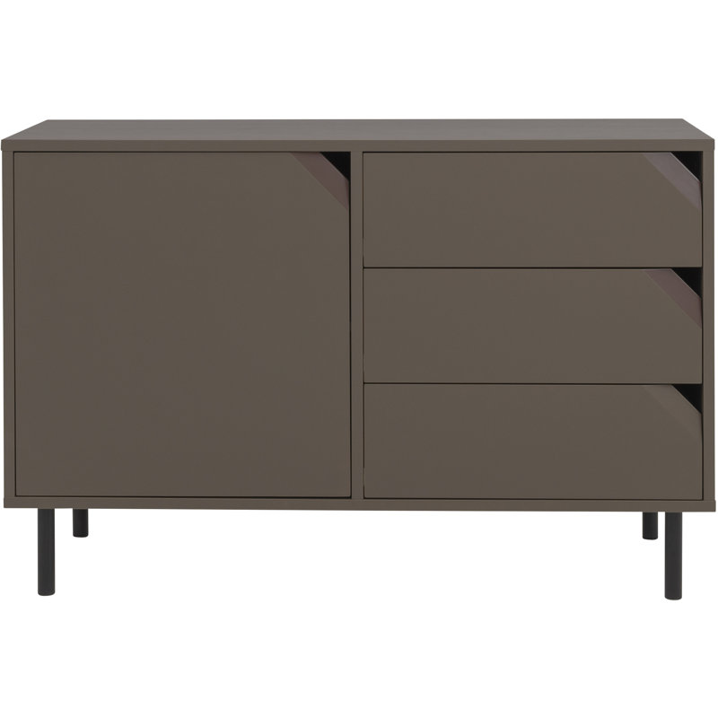 Buffet d'angle à 3 tiroirs de 46,02 po de largeur, Brun