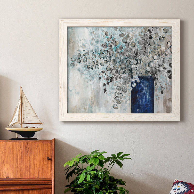 «Eucalyptus réformé», reproduction d'art sur toile encadrée, H 24 po x l 18 po x P 1,5 po, Blanc