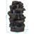 Varner Rocky Falls Polystone Outdoor Water Fountain with Lights