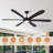 72" 6-Speed Reversible DC Motor Ceiling Fan with Dimmable LED Lights and Remote Control-1958193623