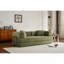 Canapé-lit convertible avec coussin cylindrique, canapé-lit pliant en velours côtelé avec cadre de forme fixe, canapé-lit de salon pour la chambre à coucher (vert)