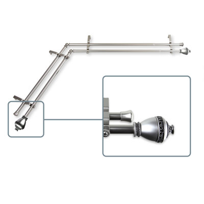 Tringle à rideaux double ajustable Kinbrae