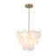 Hyler - Finition laiton brossé - Abat-jour en verre blanc de style Murano-1600704464-1600704466