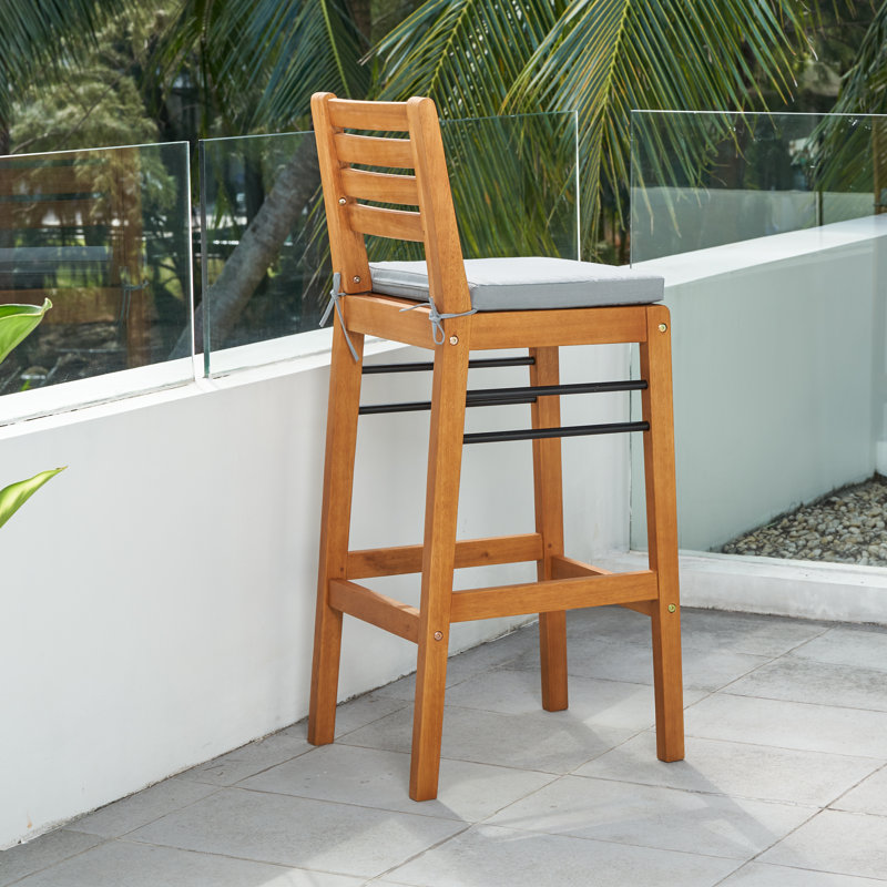 Tabouret de bar 30 po avec coussin Maggiemae Honey