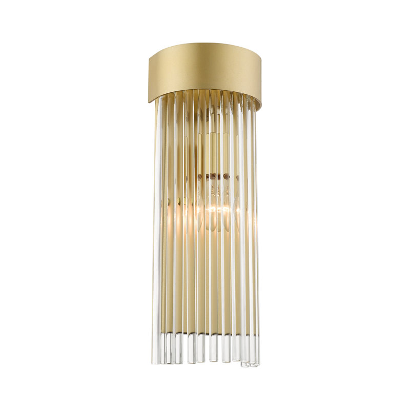 Bamey Steel Flush Mounted Sconce, Soft Gold