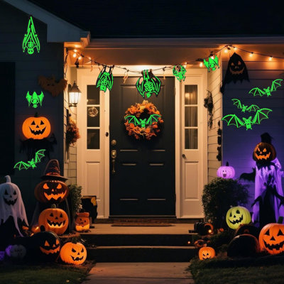 Weather Resistant Plastic Wall Mounted Halloween Outdoor Decoration