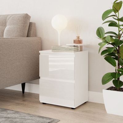 Otella 36cm W Metal Bedside Table