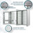 Royale 60"W Medicine Cabinet with Electrical Outlets, Defogger, Adjustable LED 3X Magnifying Mirror-93014789