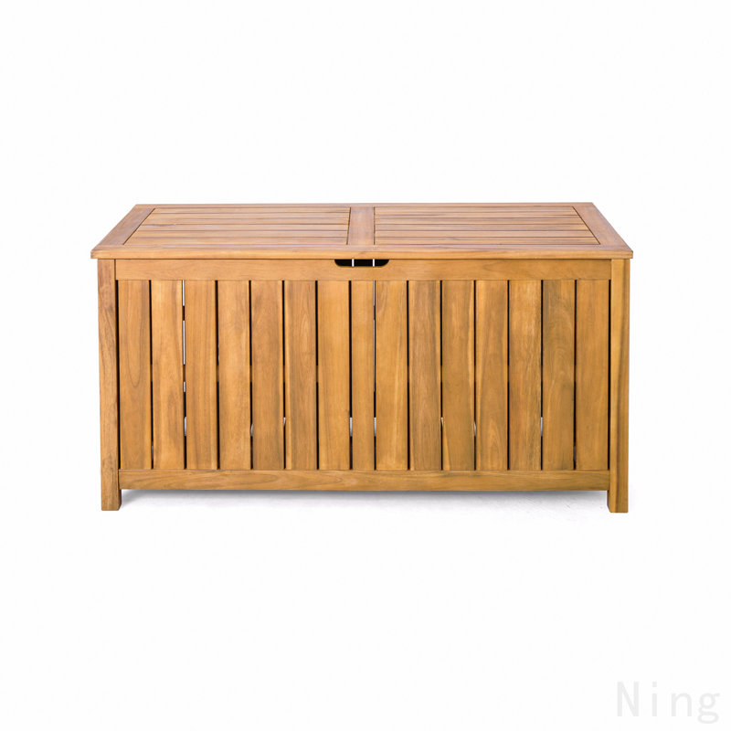 Portside 100Gallons Wood Deck Box, 100 Gallon
