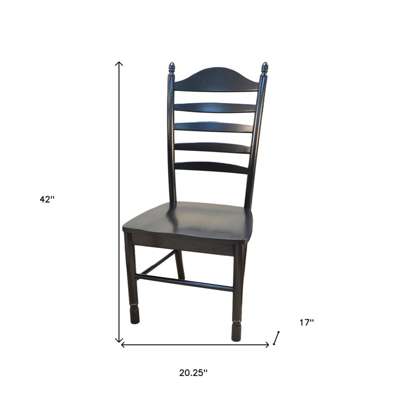 Chaise d'appoint en bois noir, Noir