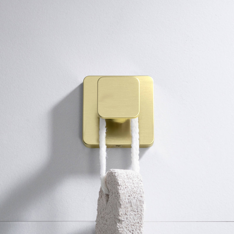 Blaze Wall Mounted Robe Hook, Brushed Gold