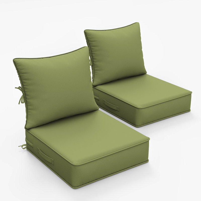Outdoor Seat / Back Cushion, Pea Green, 22" W x 24" D