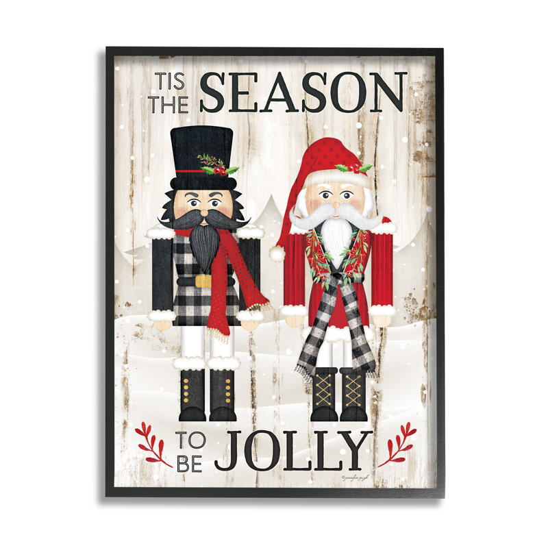 C'est la saison, soyez joyeux !, H 20 po x l 16 po, Giclée encadrée noir minuit