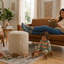40cm Wide Round No Pattern Footstool Ottoman
