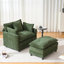 Fauteuil d'appoint rembourré en chenille moderne avec repose-pieds, pour le confort du salon et de la chambre à coucher-1493333896
