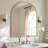 Vintage Mirror with Ornate Frame – Arch Metal Mirror for Wall Decor-827126333-827126336