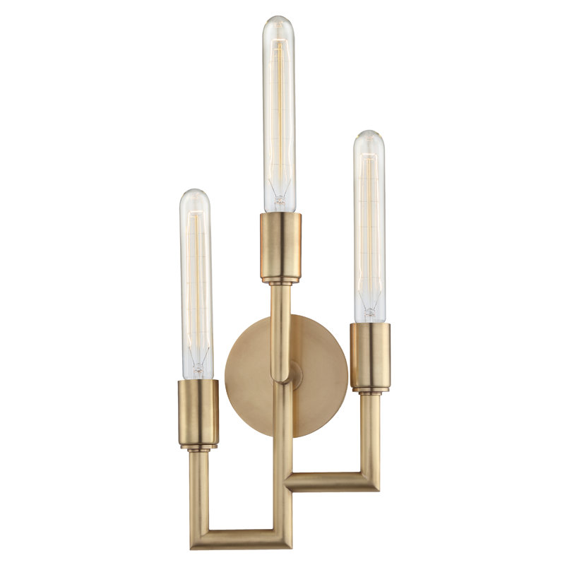 Plafonnier encastré 3 lumières Angler, Laiton vieilli