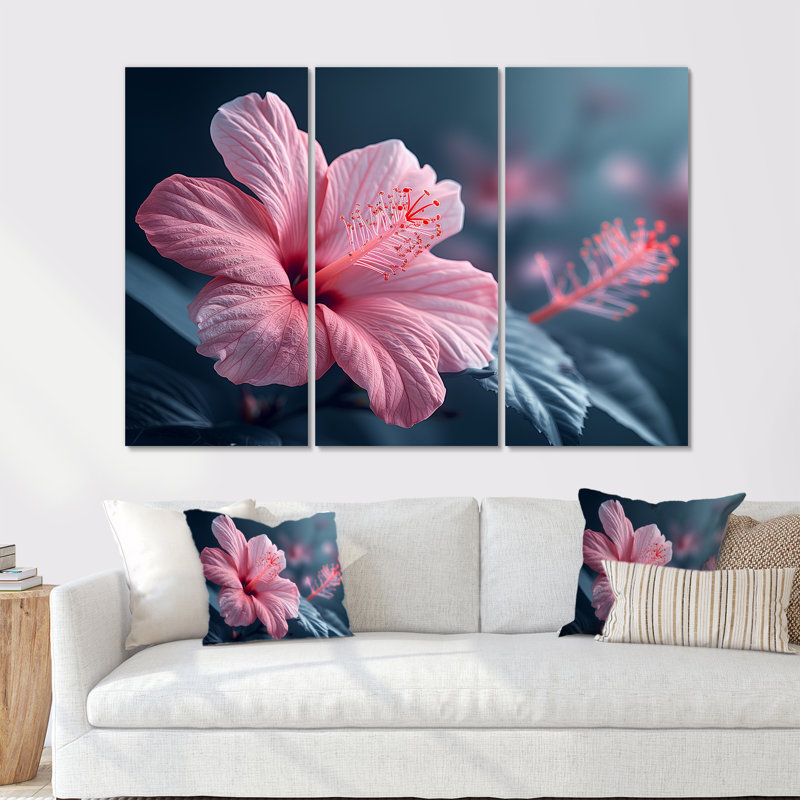 Oasis hibiscus - Hibiscus, Métal métal, H 32 po x l 48 po x P 1 po