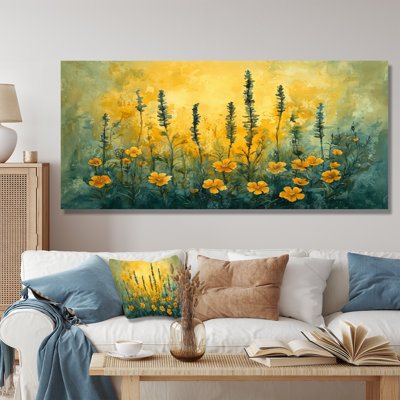 Fleurs sauvages des prairies par la campagne I - Art mural grand fleurs sauvages