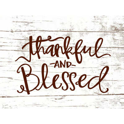 «Thankful and Blessed», reproduction sur toile tendue