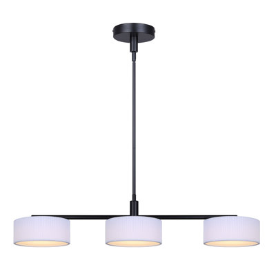 3 - Light Matte Black LED Kitchen Island Pendant