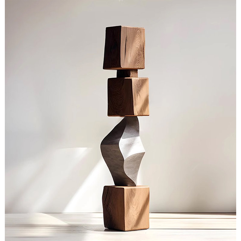 64.96" Brown Wood Decorative Objects