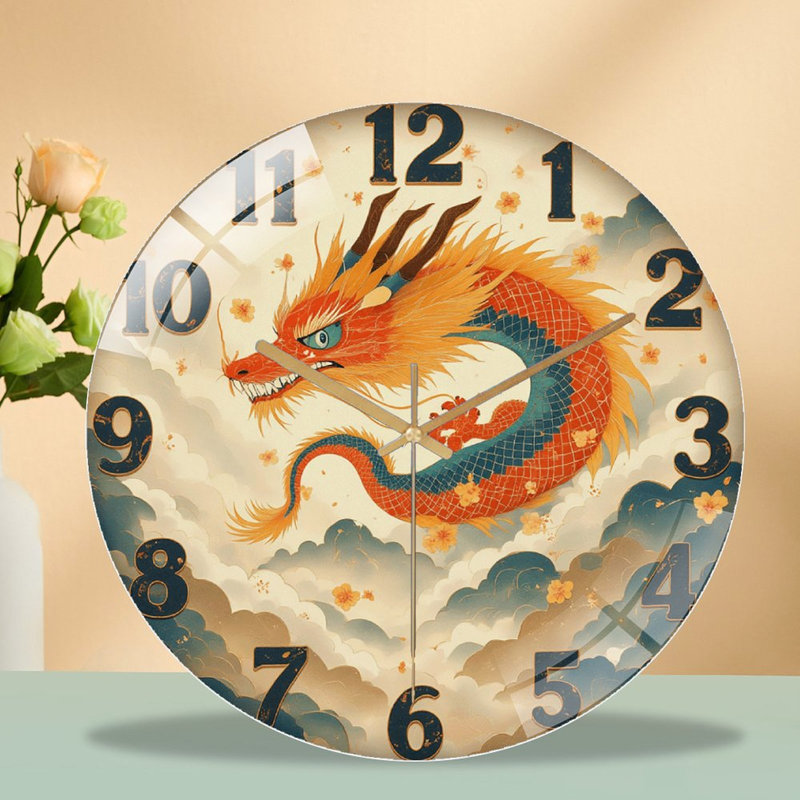 Horloge murale dragon chinois