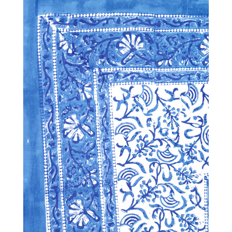 Tullia Floral 100% Cotton Tablecloth, 108" L x 90" W