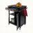 Declan 1-Drawer Kitchen Cart in Black Finish with Casters, 31.11'' H X 25.47'' W X 19.19'' D