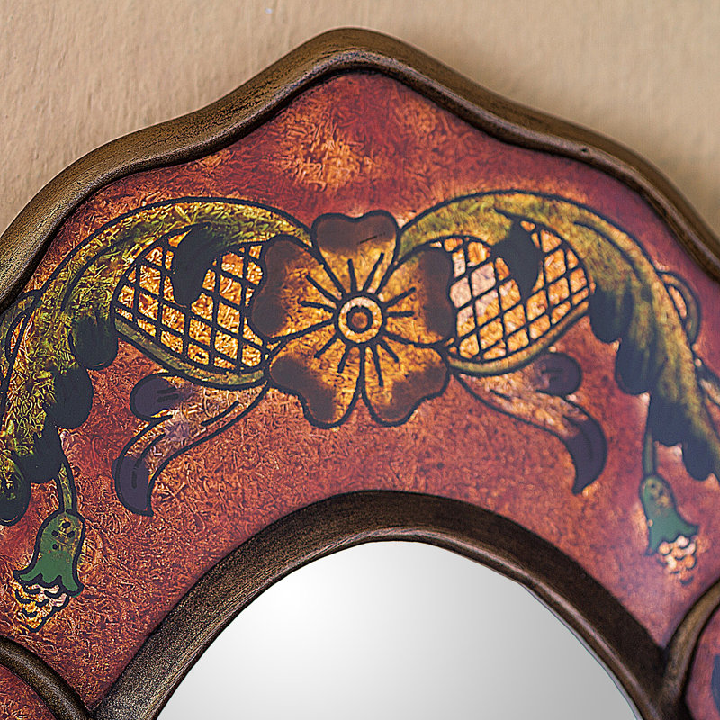 Miroir mural Umaiza, Rouge