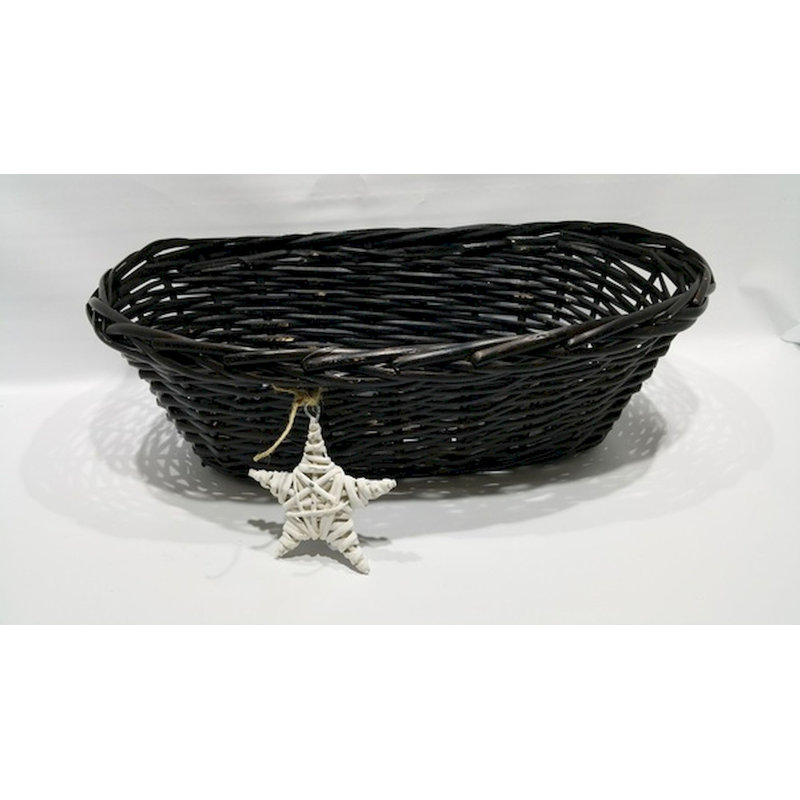 Panier à mèche ovale willow, Noir